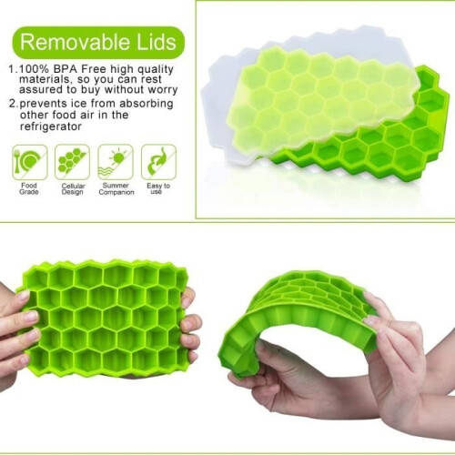 Machine à glaçons en silicone jaune/vert pour aliments 1