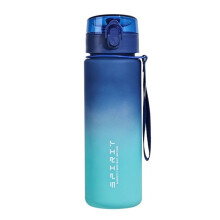 1000ml Frosted Gradient Water Bottle, Portable Sports Bottle with One-Touch Flip Lid -Green