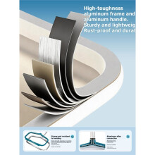 Upgrade Pool Skimmer Net Swimming Leaf Rake Fine-mesh Deep-Mesh Net for Pool Cleaning Leaves Debris