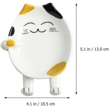 Repose-cuillère, porte-cuillère de cuisine en céramique, porte-ustensiles en porcelaine en forme de chat, pour baguettes, spatules, cadeau, hôtel