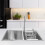 Modern Double Bowl Sink, 82x45x21cm 1