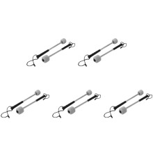10Pcs Baguettes de Timbales avec Manche en Acier Inoxydable, Blanc