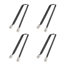 4X Porte/Fenêtre Traversant Câble Coaxial RF Plat SO239 UHF Femelle Vers UHF Femelle 50 Ohm RF Coax Pigtail Rallonge 20cm