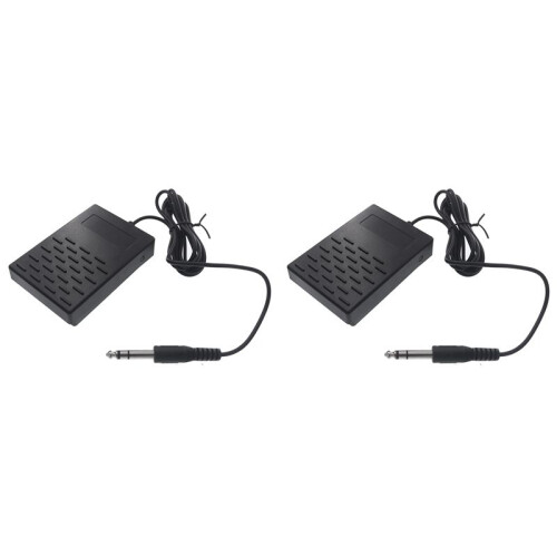 2 Pcs 3.5mm Interface Compact Sustain Pedal Universal Single Pedal for Piano Electronic Keyboard Elctronic Foldable Drum