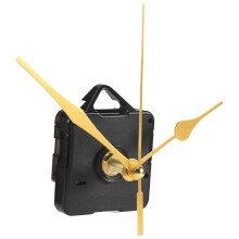 Non-Ticking Quartz DIY Wall Clock Movement Mechanism Kit with 3 Gold Silent Clock Repair Parts Replacement