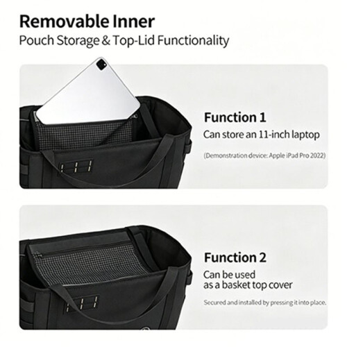 Rhinowalk Folding Bike Front Basket Bag for  Dahon, Quick Release Frame Support, Bicycle Basket