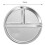 3 Pack Stainless Steel Divided Plates, 3 Compartment Portion Control, 9Inch Reusable Dinner  Trays 6