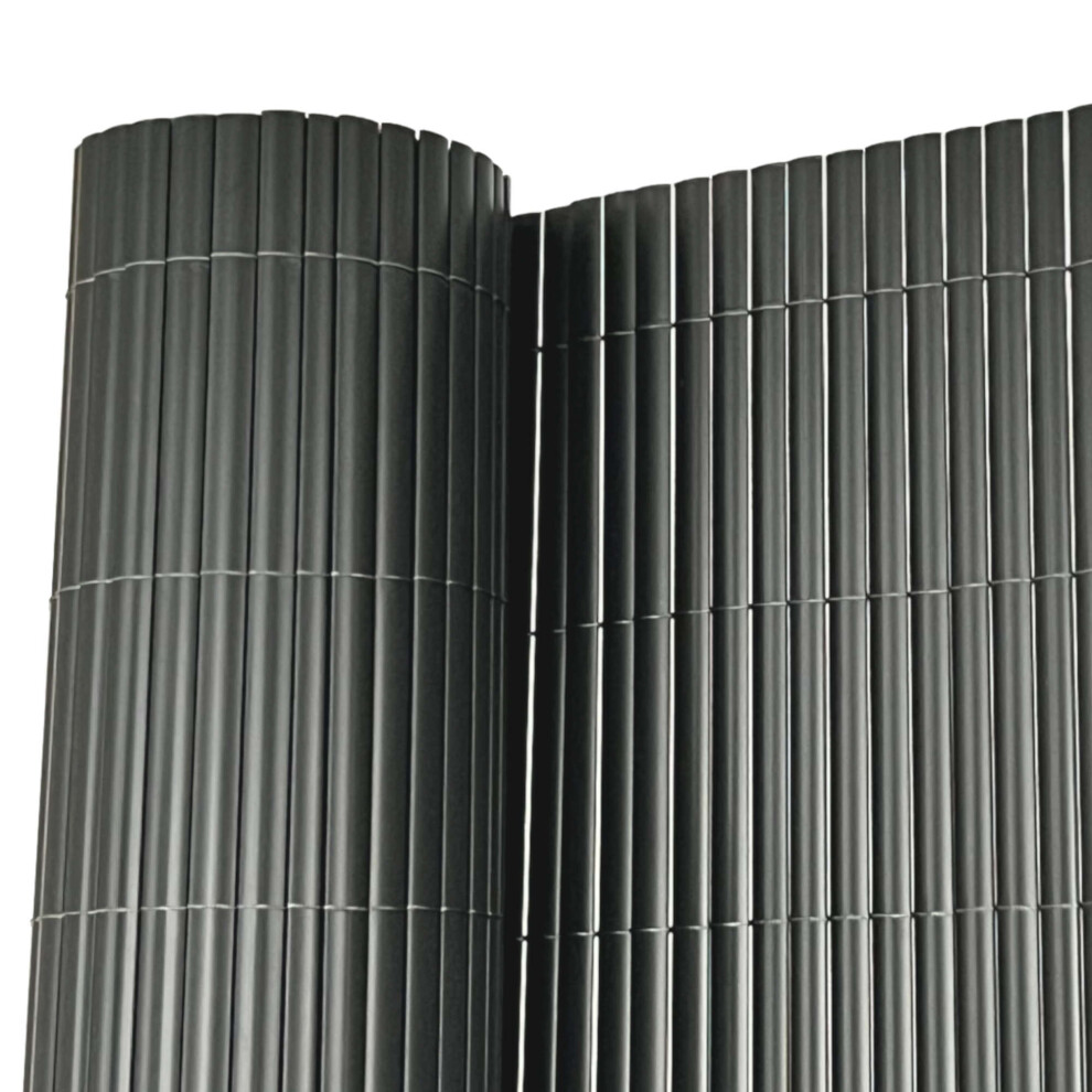 Oypla 1M X 4M Pvc Outdoor Garden Fencing Privacy Screen Roll Grey