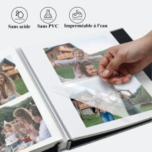 Fotoalbum – BIGILANTUH – 28 x 27 cm – Leineneinband – 40 Seiten – Grau