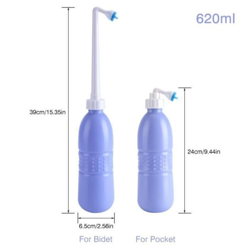 Bidet-Sprühgerät - ZOO - 620 ml - Kunststoff - Hellblau