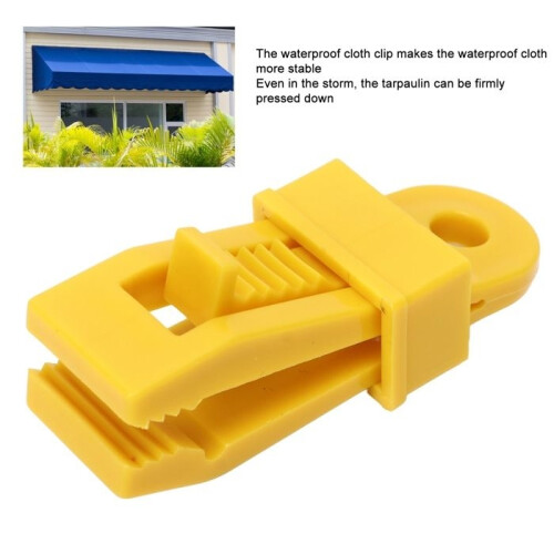 Planenclips – GIGICIAL – 10er-Pack – Robust – Mit Verriegelungsgriff – Gelb 2