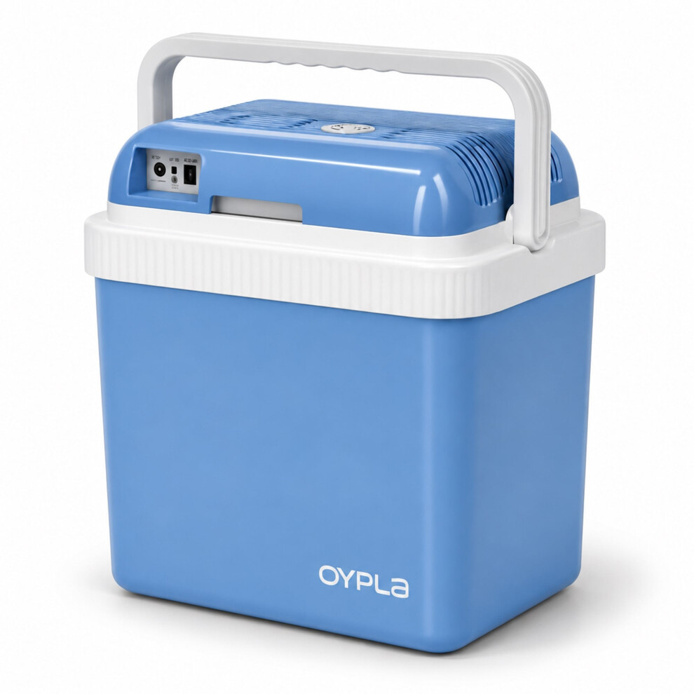 Oypla 24L 240V Ac & 12V Dc Coolbox Hot Cold Portable Electric Summer Cool Picnic Box
