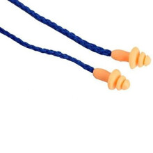 Ohrstöpsel – No-Name – Wiederverwendbar – Geräuschdämpfend – Silikon – 60 cm blaues Kabel