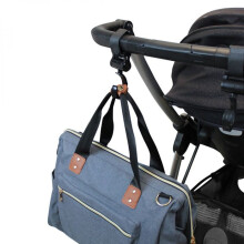 Set mit 2 universellen drehbaren Kinderwagenhaken – Baroud – Schwarz – Monsieur Bébé