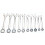 10Pcs  Engineer Wrench Dual Heads Offset Ring Spanner Tools Spanner Combination Key 4-11mm Wrenches Hand Set 5