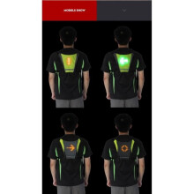 Blinkende Latzhose mit 48 LEDs – Verstellbare Träger – Kabellose Fernbedienung für Radfahrer, Motorradfahrer, Jogger, Spaziergänger