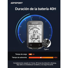 BSC100S Fahrradcomputer, GPS-Fahrradcomputer, 40 Sportdatenpunkte, 40 Stunden Akkulaufzeit, 2,6-Zoll-Bildschirm