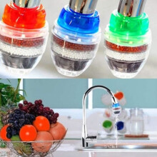 6er-Set Küchenwasserhahnfilter, rund, mit Aktivkohle, 5-lagig, für gereinigtes Trinkwasser zu Hause
