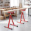 Costway 2-Pack Folding Roller Stands Roller Heads & Edge Guides For Table Saw 3