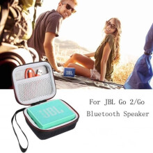 Tasche für JBL GO 2 Bluetooth-Lautsprecher, tragbarer Lautsprecher, Reißverschlusstasche, stoßfeste Schutzhülle mit Tragegurt