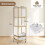 Costway 4-Tier Rotating Bookshelf on Wheels 360 Spinning Corner Shelf Tower 2