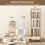 Costway 4-Tier Rotating Bookshelf on Wheels 360 Spinning Corner Shelf Tower 3