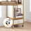 Costway 4-Tier Rotating Bookshelf on Wheels 360 Spinning Corner Shelf Tower 4