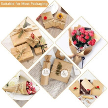 Kraftpapierrolle 30 cm x 30 m, braune Geschenkpapierrolle, natürliches Recyclingpapier zum Verpacken von Geschenken, DIY