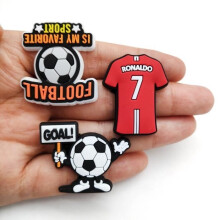 Crocs-Pins – Accessoires – 36 Stück – Schuhdekoration – Kindergeschenke – Fußball