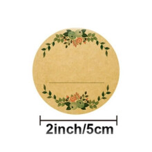 50 mm voedseletiketten, 500 stuks ronde cadeaustickers, jametiketten, zelfklevende etiketten voor kaartdecoratie