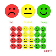 1200 Smiley Face Stickers voor Kinderen, Beloningskaarten voor Leerlinggedrag (2,5 cm).