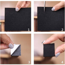 Zelfklevende viltjes - AIMOONSA - Verpakking van 2 rollen - Zwart - 100x10x4 cm - Antislip