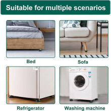 Antivibratiepads - 4 schokabsorberende voetjes - Groen - 76x40mm - Kunststof