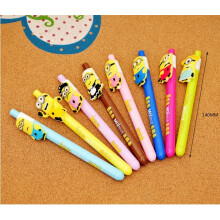 (8pcs) Minions Black Stationery Neutral Pen With 05mm Tip For Office And Use School