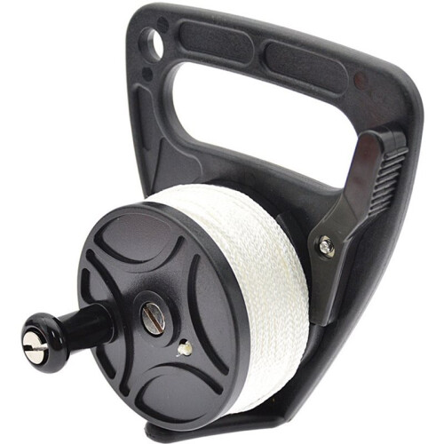 Mulinello da Immersione Manuale da 46 M per Immersioni Subacquee, Speleologia Subacquea, Snorkeling e Relitti. Accessorio SMB Resistente.
