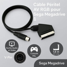 RGB AV SCART-kabel voor Sega Mega Drive 1 PAL - Genesis - Vpin - Straße Game