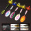 5 Boxed Composite Sequins Rotating Sequins Metal Hand-Cranked Copper Column Three Hook Lueya Bait Set 6.5g-7cm 3