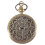 Retro Antique Bronze Spiderweb Pattern Pocket Watch Quartz Clock Necklace Pendant 2