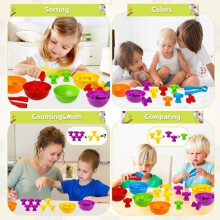 Montessori-spelletjes voor kinderen van 2-5 jaar, tel- en sorteerspeelgoed, sorteerspel voor de fijne motoriek, educatief speelgoed