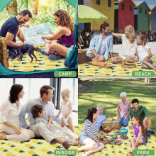 Picknickkleed - KAKOO - 145x200CM - Waterdicht - Oxfordstof - Opvouwbaar