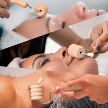 Gezichtsmassageset - Houten massage - Natuurlijke massage - Volwassenen - Unisex