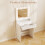 Costway Vanity Desk with Mirror and Lights Modern Dressing Table 3 Lighting Modes 2