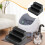 Adjustable 3 Steps Litter Box Ramp with Filter Function,Detachable Litter Trapper,Easy Clean Cat Litter Stair 4