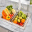 Drain Basket Bowl Rack Kitchen Fruit Storage Rack Sink Retractable Sink Storage Rack 5