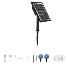 Aérateur Solaire pour Bassin avec Pompe à Air, 3 Modes (18 H/24 H/36 H), 3 W et 2 200 MAh