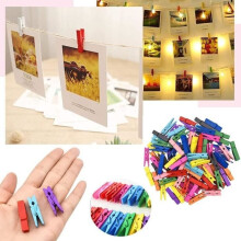 100 stuks mini houten wasknijpers, kleurrijke wasknijpers, houten wasknijpers voor fotodecoratie, gekleurde houten wasknijpers, mini