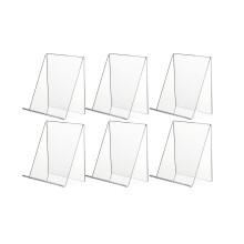 6 Pack Acrylic Book Stand,Clear Acrylic Display Stand, Clear Holder for Displaying Pictures,Jewelry,Watch Display Stand