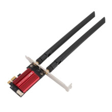 WiFi 6E-kaart - MERK - PCIe X1 - 5374 Mbps - Bluetooth 5.3 - Dubbele 8 dBi-antenne