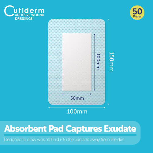 Cutiderm Adhesive Wound Dressing 10cm x 15cm - Pack of 1