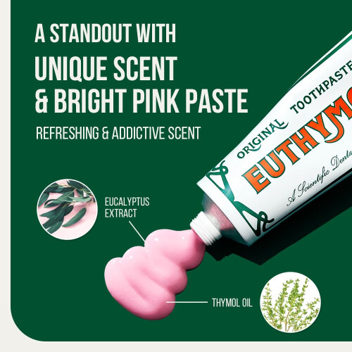 Euthymol Original Toothpaste Bundle – 4 x 75ml, Fluoride Free Anti-Plaque Antiba 2